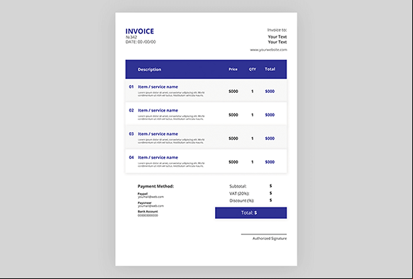 free photography invoice templates