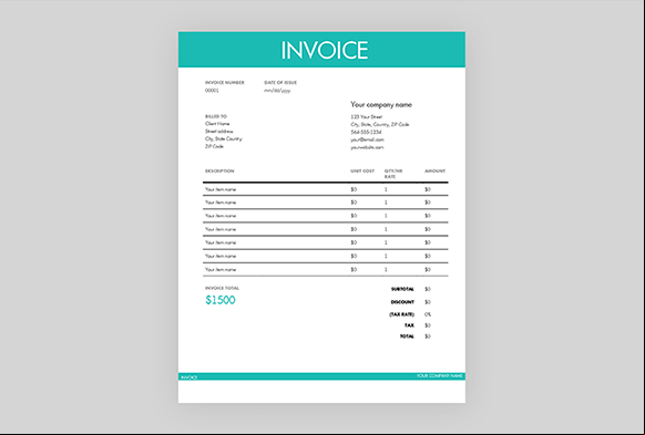 free photography invoice templates