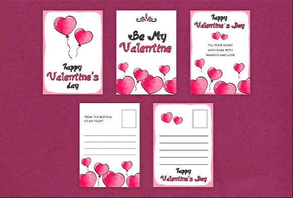 templat kartu foto hari valentine gratis