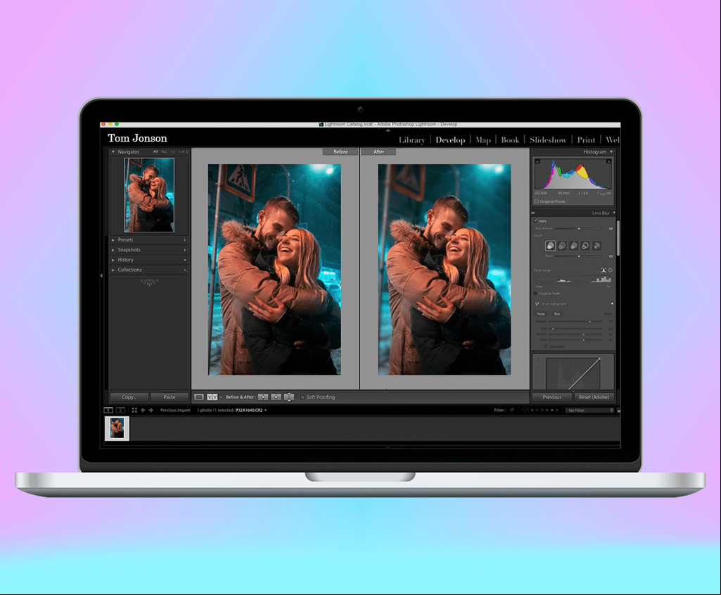 how to blur background in adobe lightroom