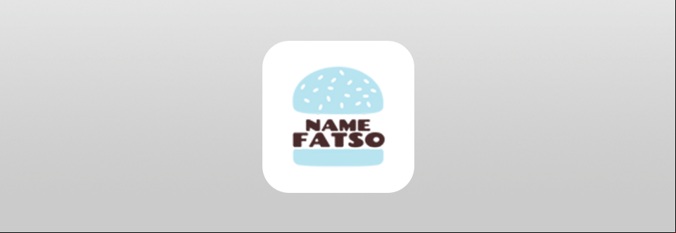 name fatso logo square