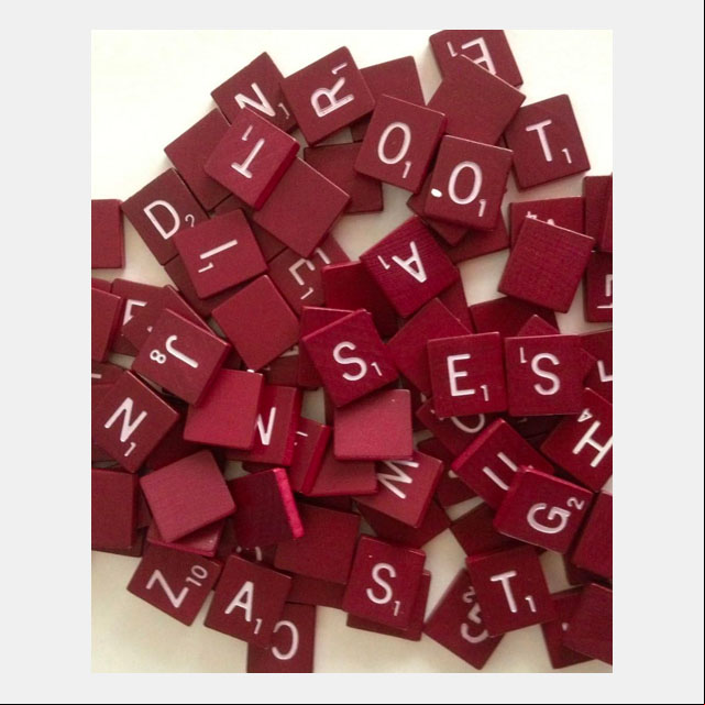wood scrabble tiles wedding photography props
